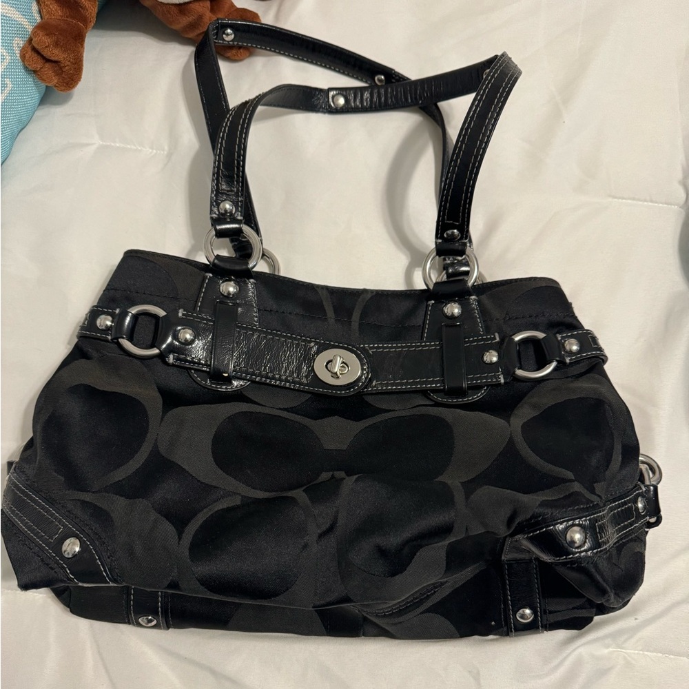 Black vintage coach bag